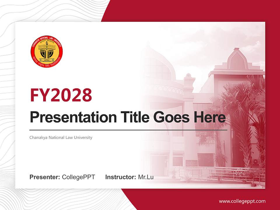 Chanakya National Law University Academic Presentation/Research Findings Report PPT Template4:3 ratio PPT effect preview image5