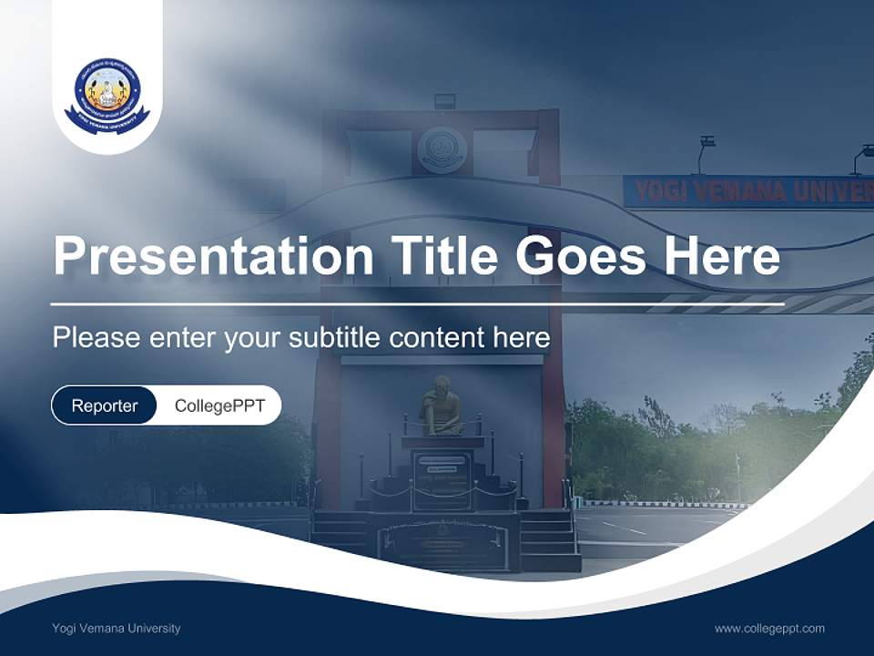 Yogi Vemana University Lecture Sharing and Networking Event PPT Template4:3 ratio PPT effect preview image4