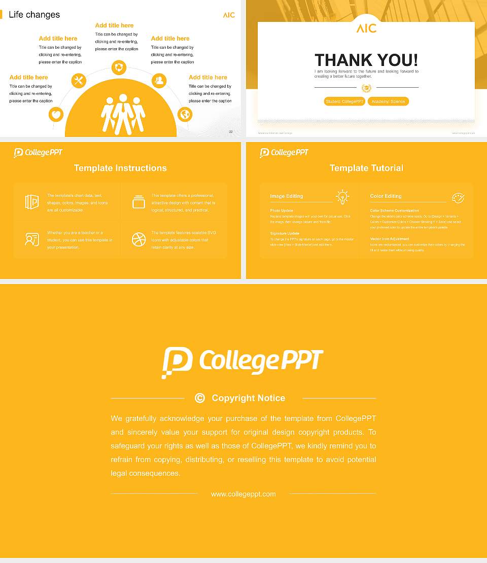 American International College National Scholarship Defense PPT Template16:9 ratio PPT effect preview image4