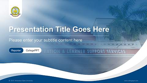 Dr. B.R. Ambedkar Open University Lecture Sharing and Networking Event PPT Template