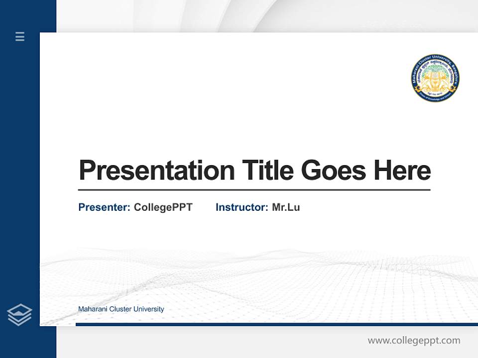 Maharani Cluster University Thesis Proposal/Graduation Defense PPT Template4:3 ratio PPT effect preview image5