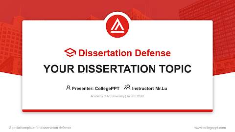 Academy of Art University Graduation Thesis Defense PPT Template
