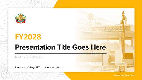Central Institute of Buddhist Studies Academic Presentation/Research Findings Report PPT Template