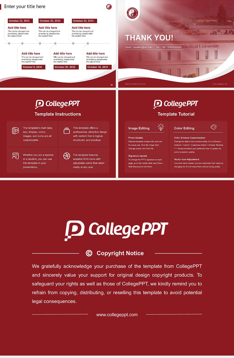 Alhambra Medical University Lecture Sharing and Networking Event PPT Template4:3 ratio PPT effect preview image4