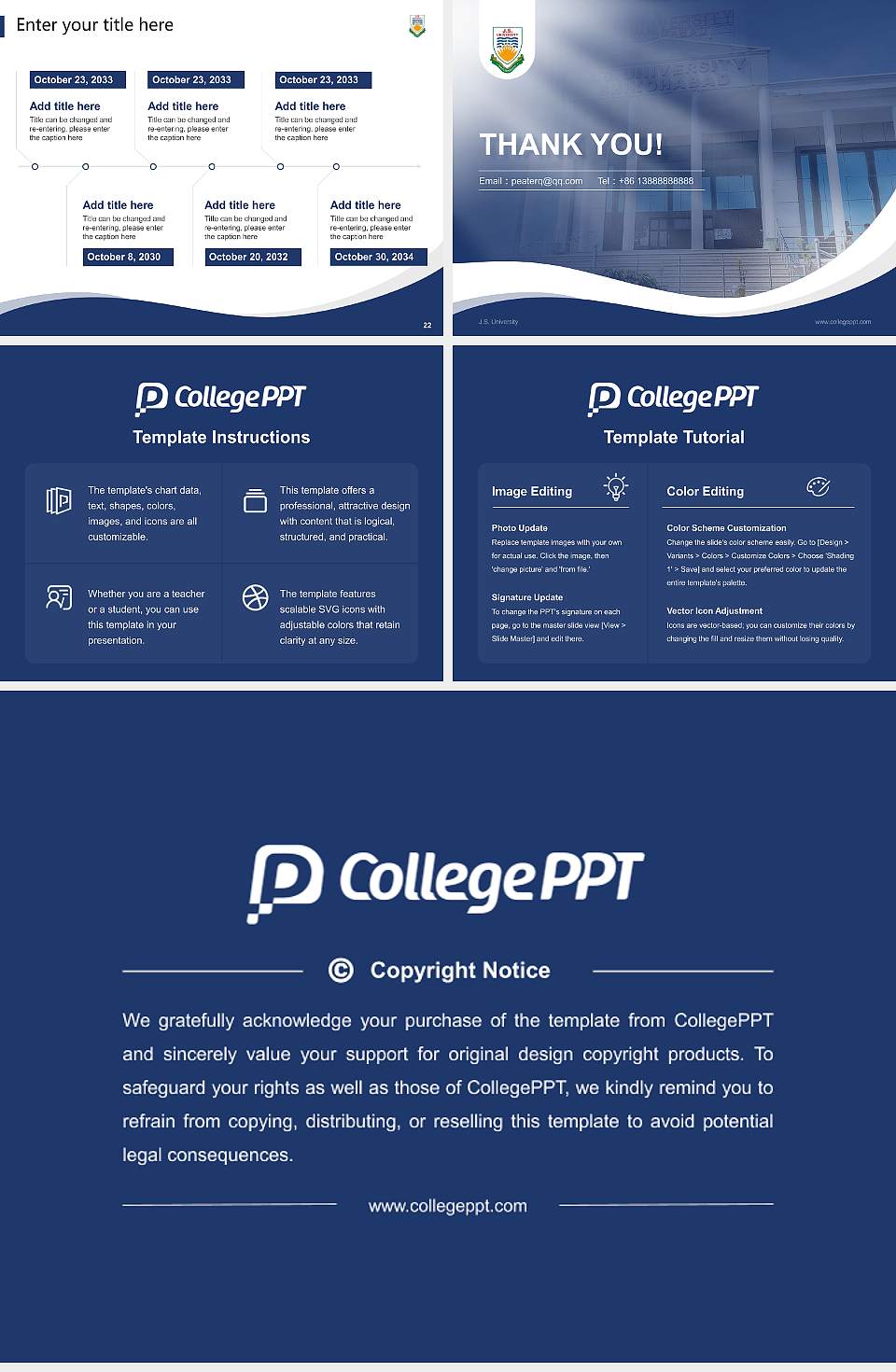 J.S. University Lecture Sharing and Networking Event PPT Template4:3 ratio PPT effect preview image4