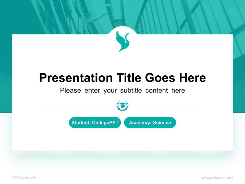 CMR University National Scholarship Defense PPT Template4:3 ratio PPT effect preview image4