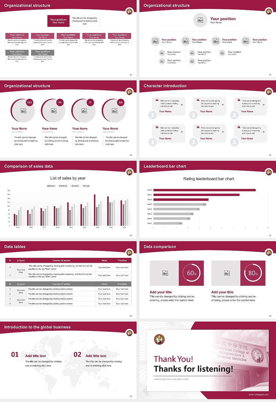 American College of Acupuncture and Oriental Med Academic Presentation/Research Findings Report PPT Template16:9 ratio PPT effect preview image4