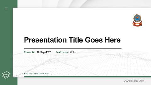 Bhupal Nobles University Thesis Proposal/Graduation Defense PPT Template