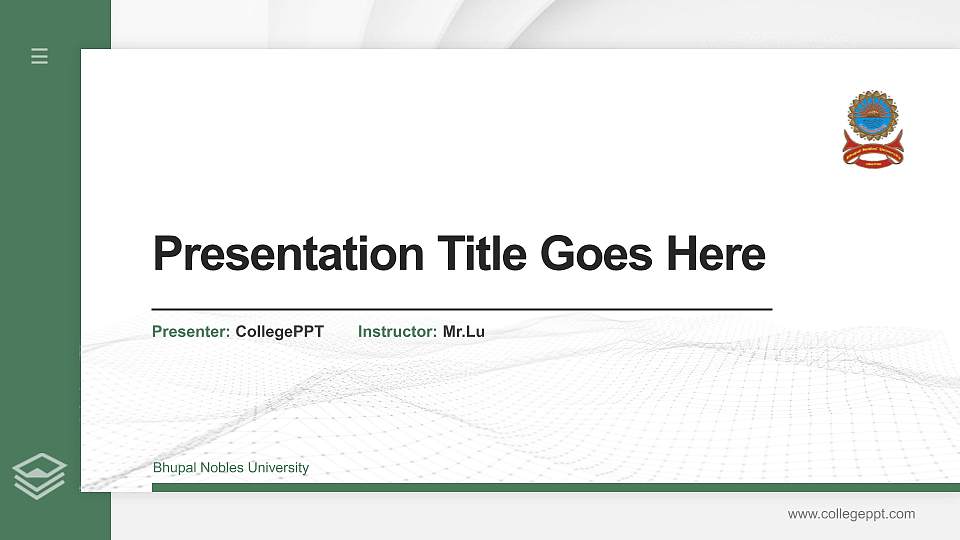 Bhupal Nobles University Thesis Proposal/Graduation Defense PPT Template16:9 ratio PPT effect preview image