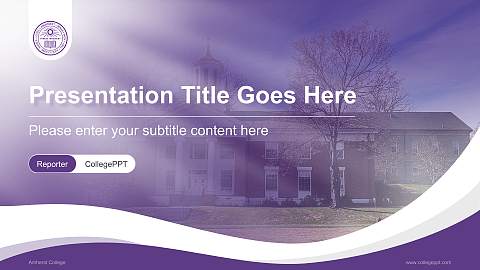 Amherst College Lecture Sharing and Networking Event PPT Template