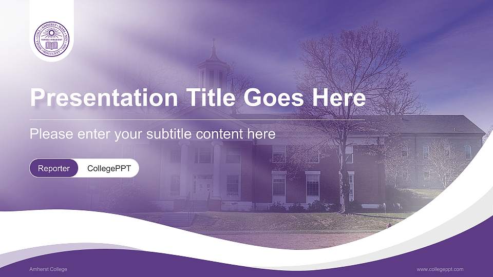 Amherst College Lecture Sharing and Networking Event PPT Template16:9 ratio PPT effect preview image