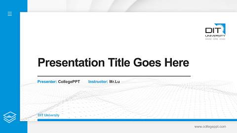DIT University Thesis Proposal/Graduation Defense PPT Template