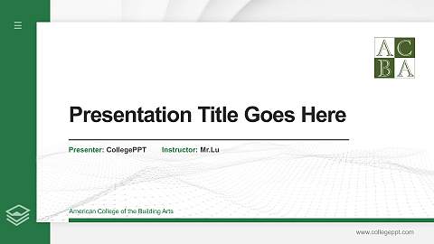 American College of the Building Arts Thesis Proposal/Graduation Defense PPT Template