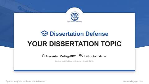 Gujarat National Law University Graduation Thesis Defense PPT Template