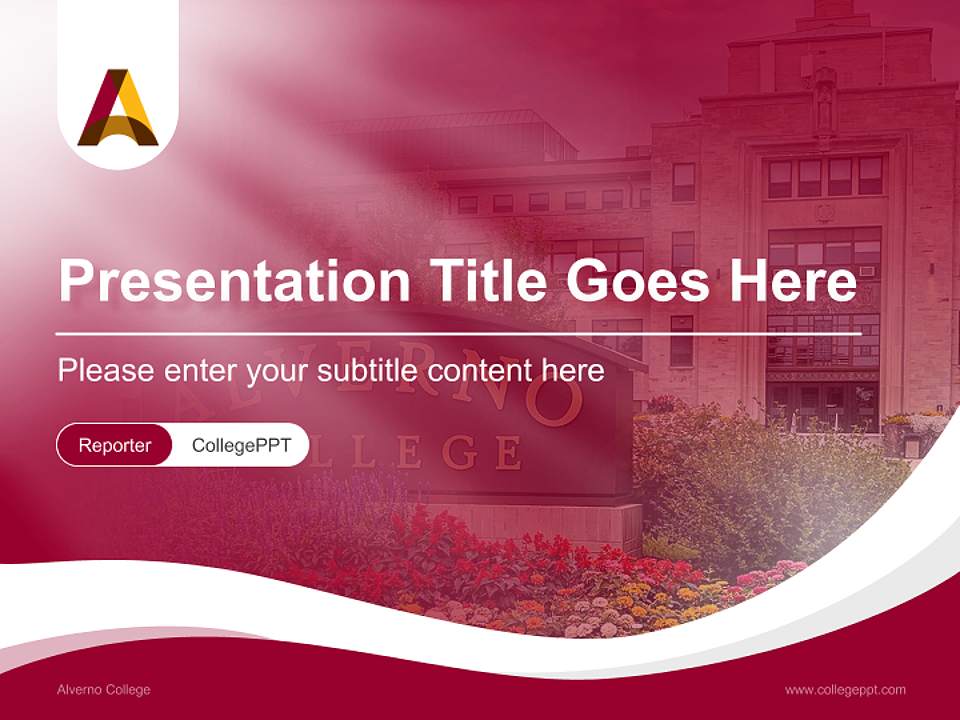 Alverno College Lecture Sharing and Networking Event PPT Template4:3 ratio PPT effect preview image4
