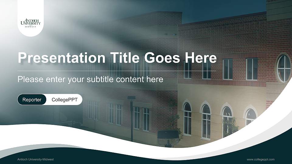 Antioch University-Midwest Lecture Sharing and Networking Event PPT Template16:9 ratio PPT effect preview image