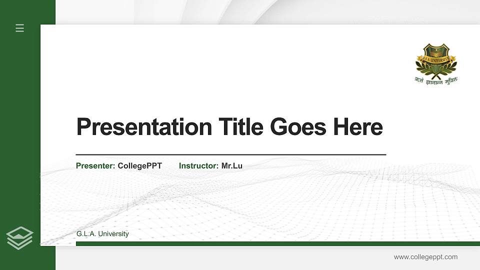 G.L.A. University Thesis Proposal/Graduation Defense PPT Template16:9 ratio PPT effect preview image