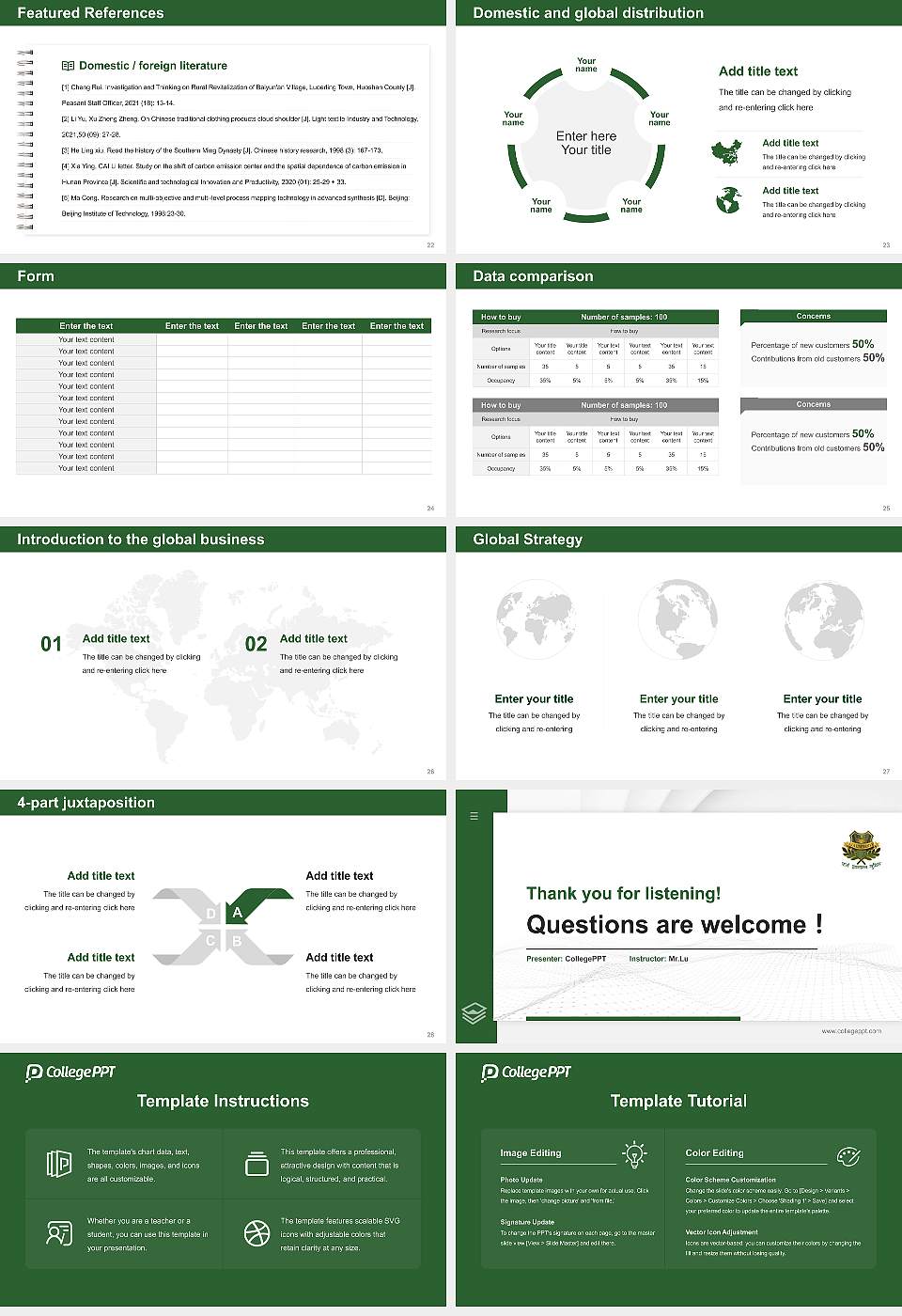 G.L.A. University Thesis Proposal/Graduation Defense PPT Template16:9 ratio PPT effect preview image4