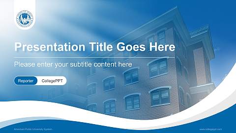 American Public University System Lecture Sharing and Networking Event PPT Template