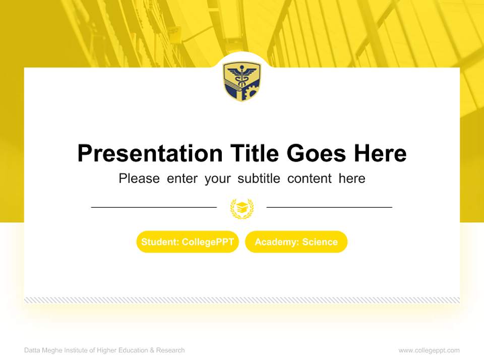 Datta Meghe Institute of Higher Education & Research National Scholarship Defense PPT Template4:3 ratio PPT effect preview image4