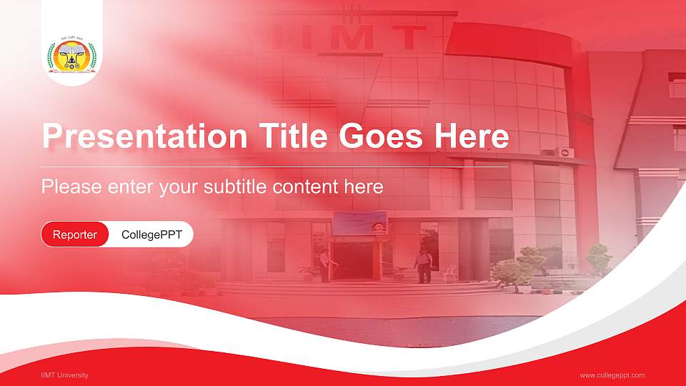 IIMT University Lecture Sharing and Networking Event PPT Template16:9 ratio PPT effect preview image