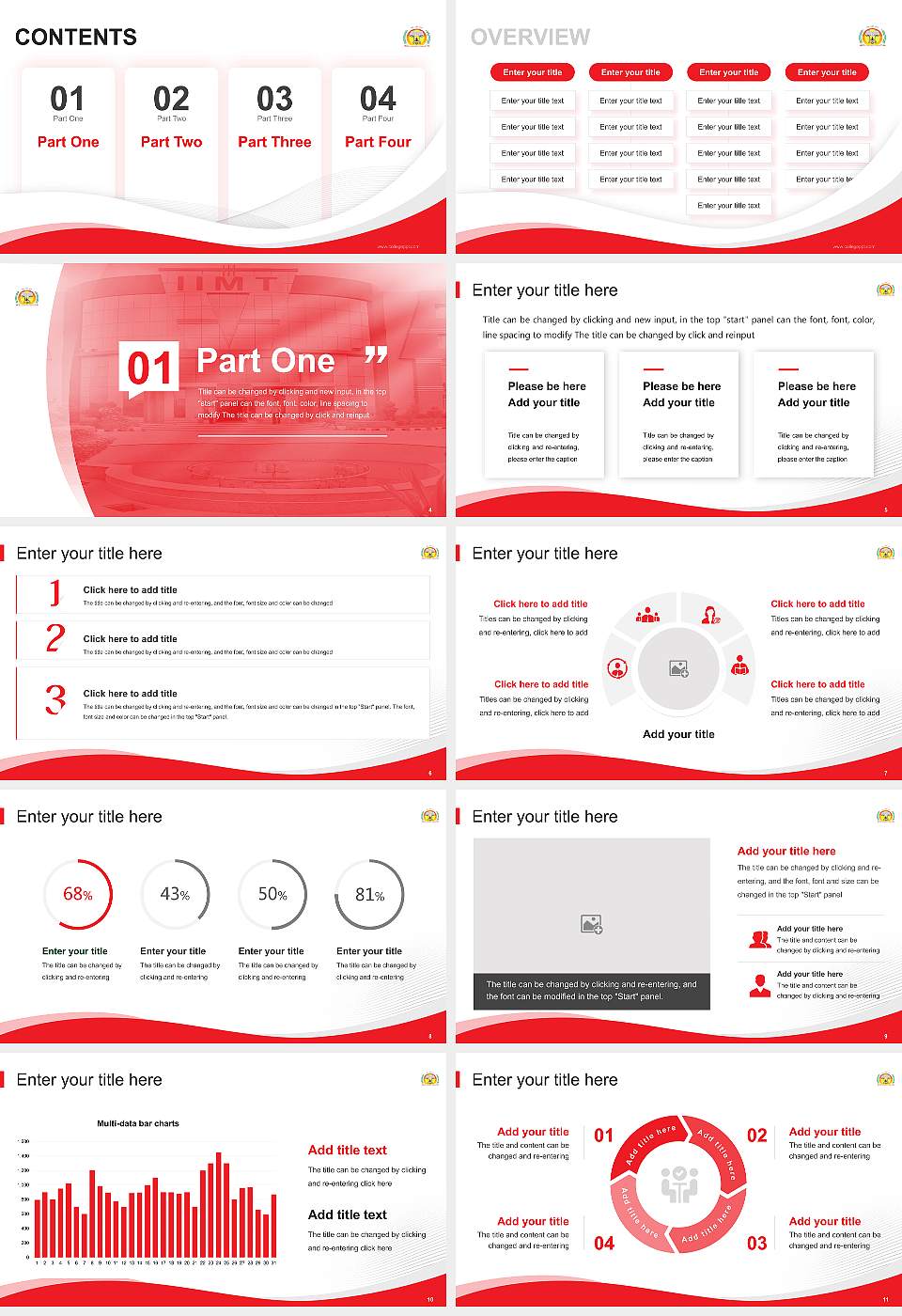 IIMT University Lecture Sharing and Networking Event PPT Template16:9 ratio PPT effect preview image2