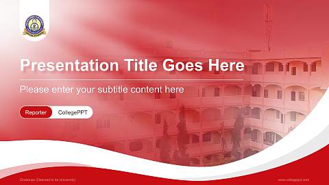 Chaitanya (Deemed to be University) Lecture Sharing and Networking Event PPT Template