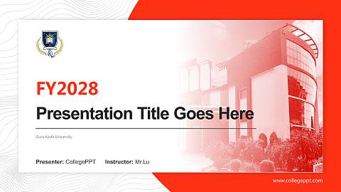 Guru Kashi University Academic Presentation/Research Findings Report PPT Template