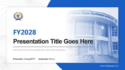Uttar Pradesh Pandit Deen Dayal Upadhyaya Pashu Chikitsa Vigyan Vishwavidyalaya Academic Presentation/Research Findings Report PPT Template