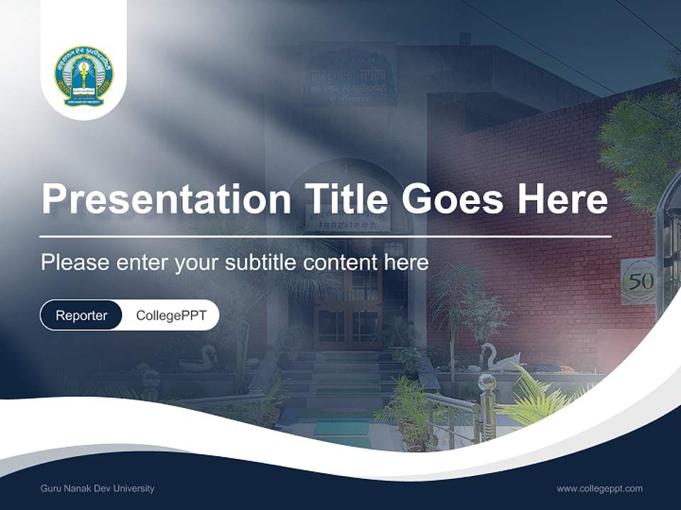 Guru Nanak Dev University Lecture Sharing and Networking Event PPT Template4:3 ratio PPT effect preview image4