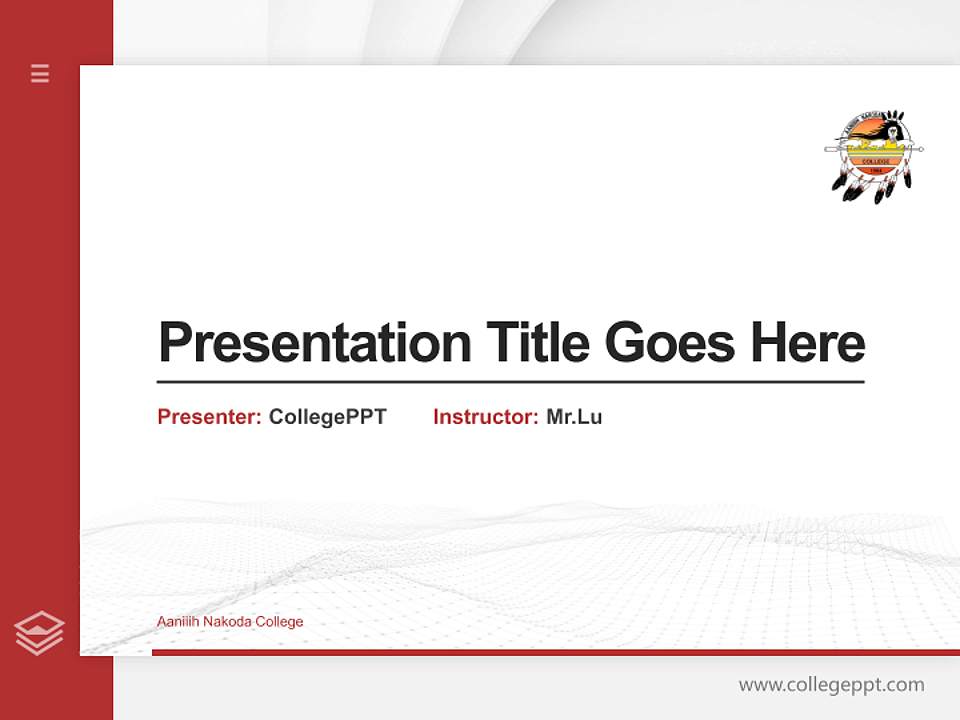 Aaniiih Nakoda College Thesis Proposal/Graduation Defense PPT Template4:3 ratio PPT effect preview image5