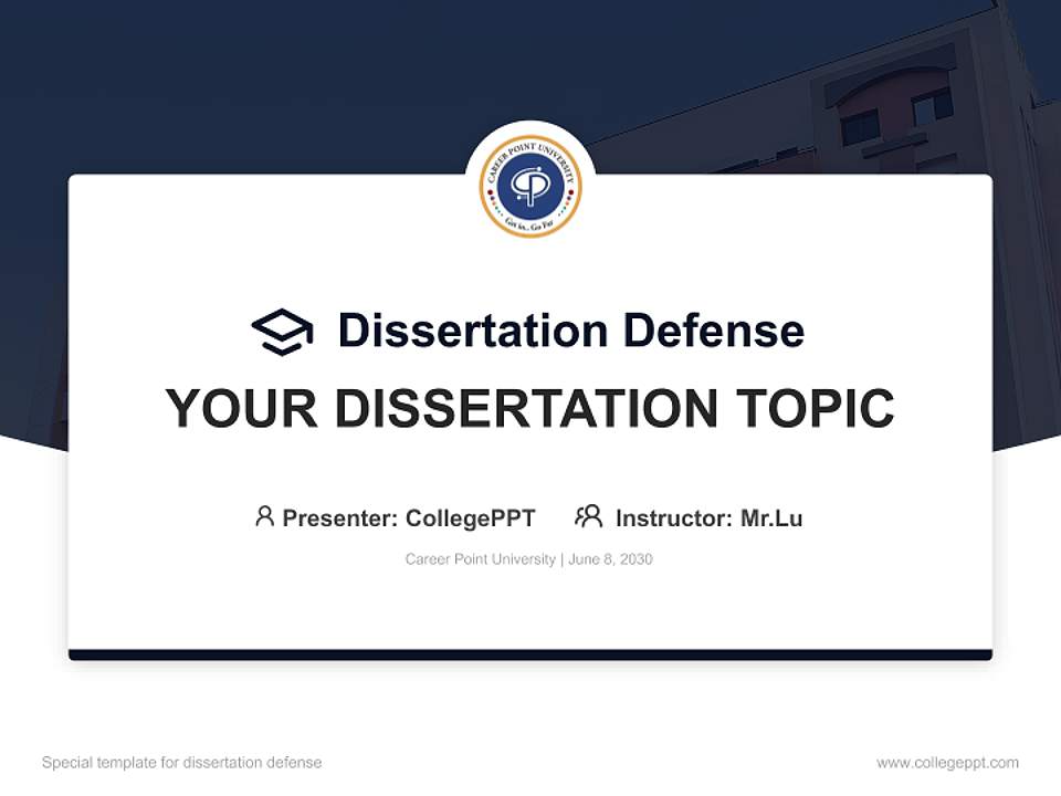 Career Point University Graduation Thesis Defense PPT Template4:3 ratio PPT effect preview image7
