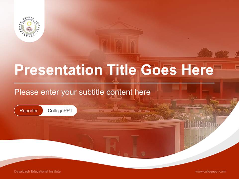 Dayalbagh Educational Institute Lecture Sharing and Networking Event PPT Template4:3 ratio PPT effect preview image4