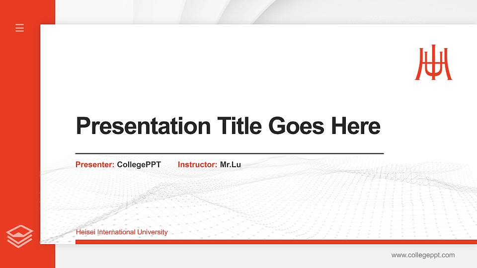 Heisei International University Thesis Proposal/Graduation Defense PPT Template16:9 ratio PPT effect preview image