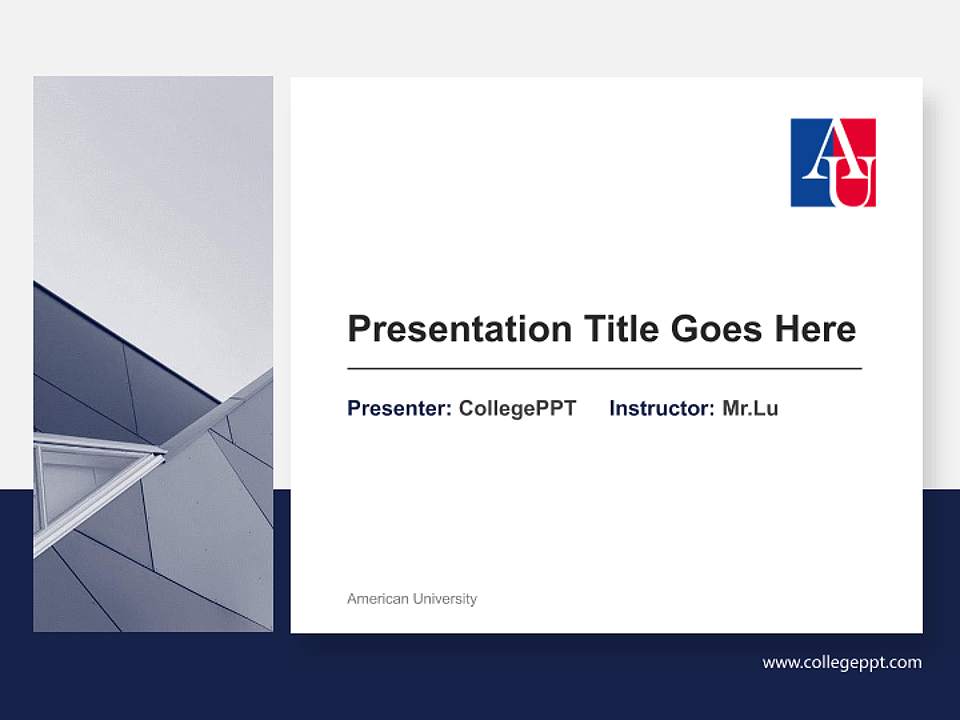 American University General Purpose PPT Template4:3 ratio PPT effect preview image6