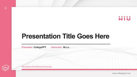 Hiroshima International University Thesis Proposal/Graduation Defense PPT Template