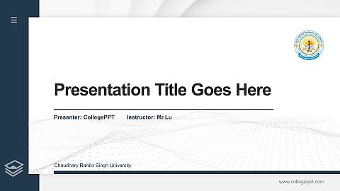 Chaudhary Ranbir Singh University Thesis Proposal/Graduation Defense PPT Template