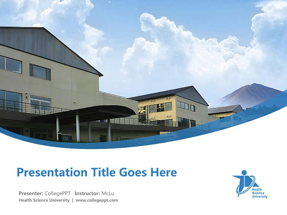 Health Science University Course/Courseware Creation PPT Template4:3 ratio PPT effect preview image5