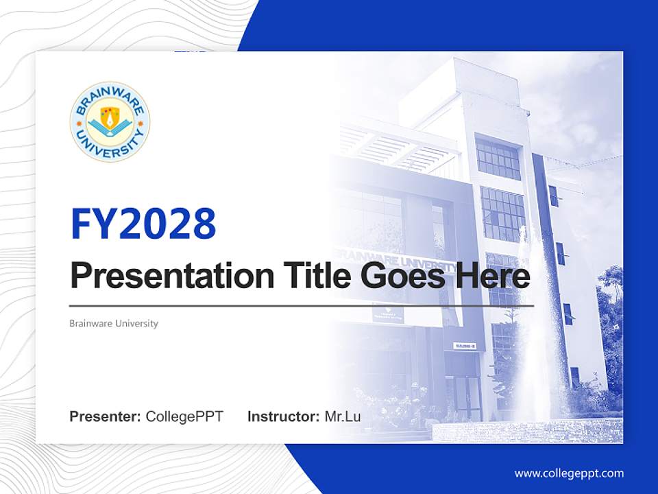 Brainware University Academic Presentation/Research Findings Report PPT Template4:3 ratio PPT effect preview image5