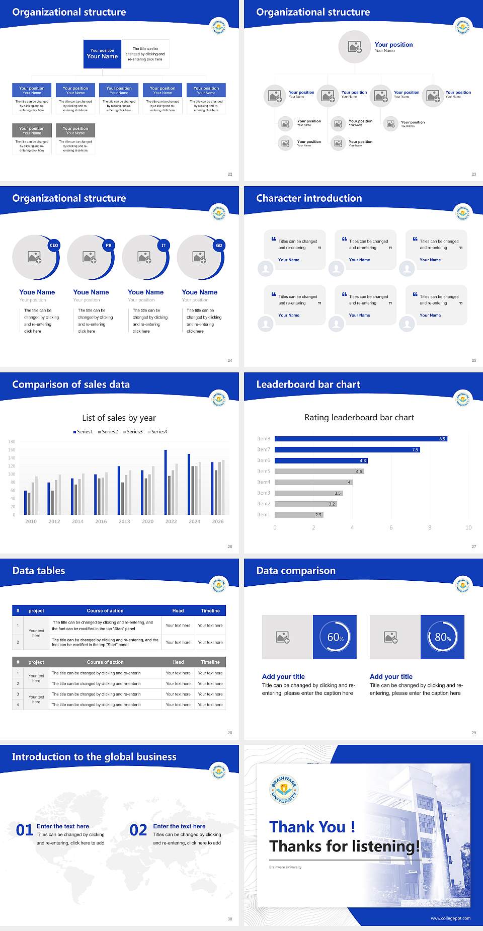 Brainware University Academic Presentation/Research Findings Report PPT Template4:3 ratio PPT effect preview image4