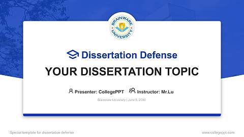 Brainware University Graduation Thesis Defense PPT Template