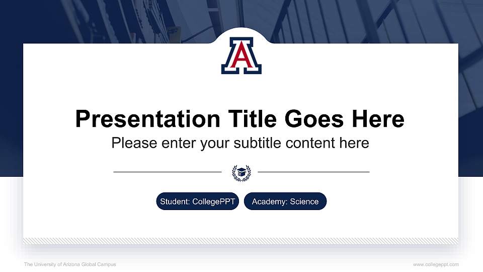 The University of Arizona Global Campus National Scholarship Defense PPT Template16:9 ratio PPT effect preview image