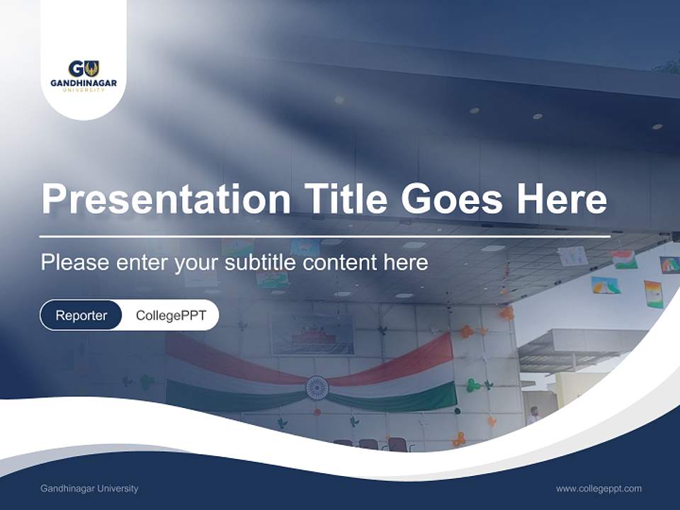 Gandhinagar University Lecture Sharing and Networking Event PPT Template4:3 ratio PPT effect preview image4