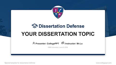 ISBM University Graduation Thesis Defense PPT Template