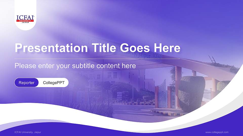 ICFAI University, Jaipur Lecture Sharing and Networking Event PPT Template16:9 ratio PPT effect preview image