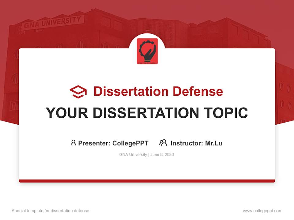 GNA University Graduation Thesis Defense PPT Template4:3 ratio PPT effect preview image7