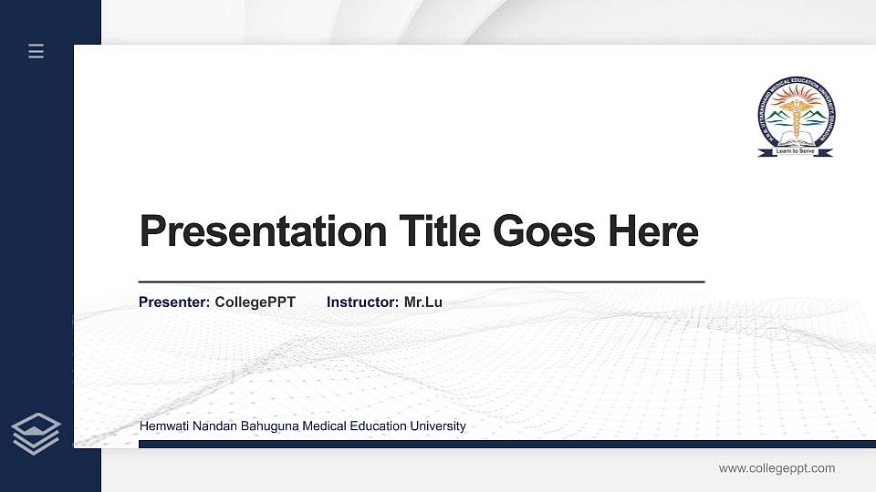 Hemwati Nandan Bahuguna Medical Education University Thesis Proposal/Graduation Defense PPT Template16:9 ratio PPT effect preview image