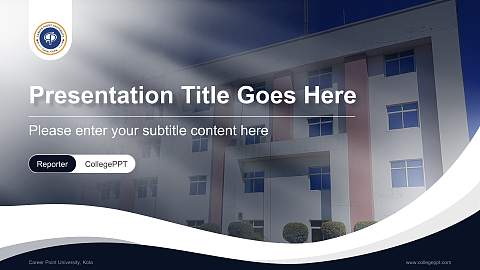 Career Point University, Kota Lecture Sharing and Networking Event PPT Template