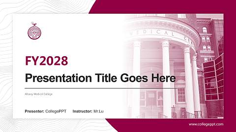 Albany Medical College Academic Presentation/Research Findings Report PPT Template