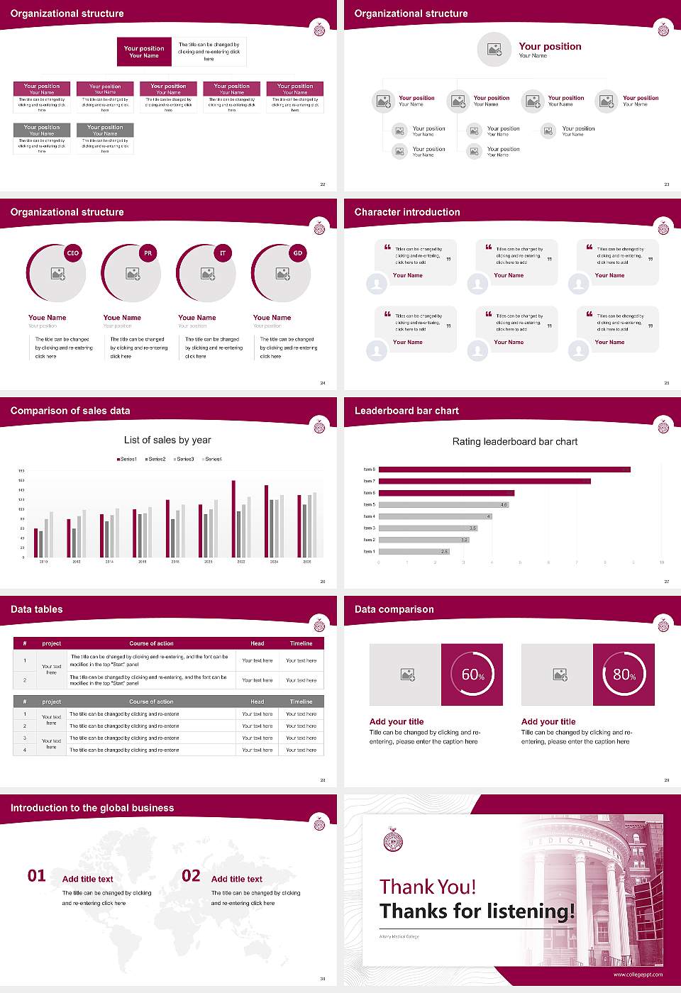 Albany Medical College Academic Presentation/Research Findings Report PPT Template16:9 ratio PPT effect preview image4